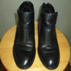BORN Black Leather Booties
